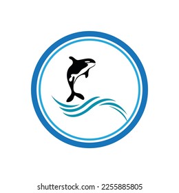 creative Orca Logo Vector Illustration On Trendy Design.