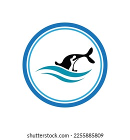 creative Orca Logo Vector Illustration On Trendy Design.
