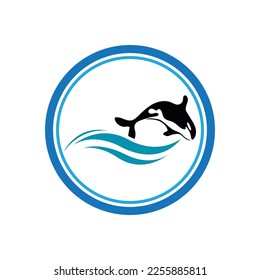 creative Orca Logo Vector Illustration On Trendy Design.