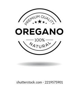 Creative (Oregano), Oregano label, vector illustration.