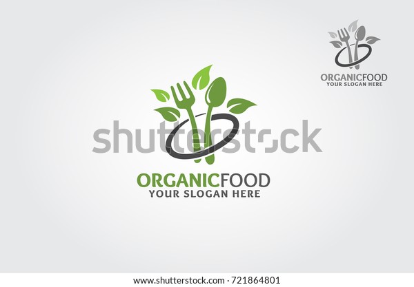 Creative Organic Food Logo Template Vector Stock Vector Royalty