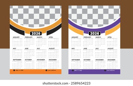 creative organic and geometric consultancy wall calendar design