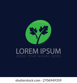 Creative Organic Leaf Icon Design Representing Botanical Wellness and Sustainable Eco Living