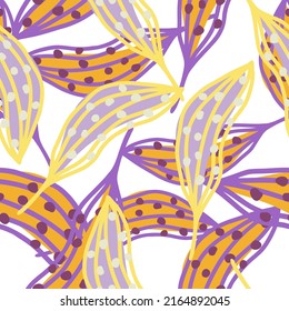 La línea orgánica creativa deja un patrón impecable. Papel mural botánico moderno. Resumen del fondo floral. Diseño para tela, impresión textil, envoltura, cubierta. Ilustración vectorial simple.
