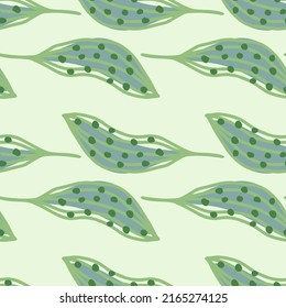 Creative organic line leaves seamless pattern. Modern botanical wallpaper. Abstract floral background. Design for fabric, textile print, wrapping, cover. Simple vector illustration.