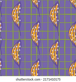 Creative organic line leaves seamless pattern. Modern botanical wallpaper. Abstract floral background. Design for fabric, textile print, wrapping, cover. Simple vector illustration.