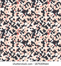 Creative organic liquid spray shapes seamless pattern background. Flat design style. Blue, pink red colours