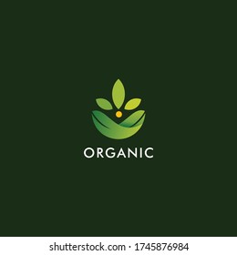 logotipo de cultivo de plantas orgánicas creativas. vector agroindustrial