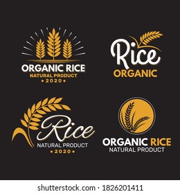 Creative Organic Rice Logo Design Template