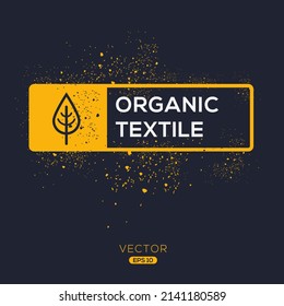 Kreatives (Bio-Textil) Symbol, Vektorzeichen.