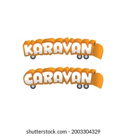 Creative and original caravan logo. Vector