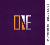 Creative and original one text logo. Vector