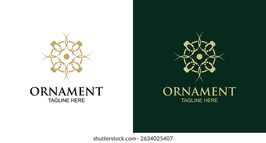 Creative ornament logo design with unique concept premium vector