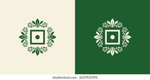 Creative ornament logo design with unique concept premium vector