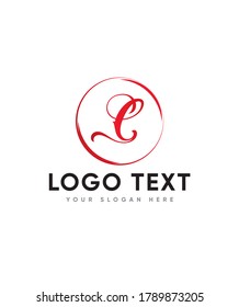 Creative ornamental letter type C logo template, vector logo for business and company identity 