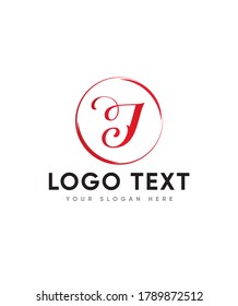 Creative ornamental letter type J logo template, vector logo for business and company identity 