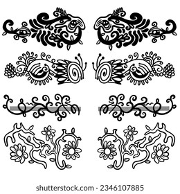 creative ornaments abstract,vector and hand drawn