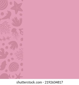 Creative ornate border, minimalist decorative composition, 	hand-drawn sketch