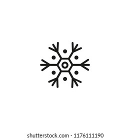 Creative ornate snowflake line icon. Snow, frost, carving. Winter concept. Vector illustration can be used for topics like art, weather, holiday