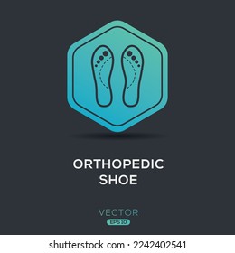 Creative (Orthopedic shoe) Icon, Vector sign.