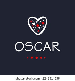 Creative (Oscar) name, Vector illustration.