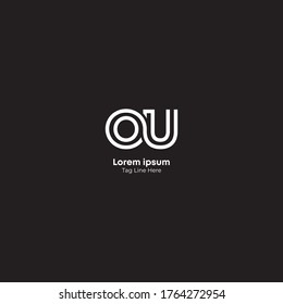 Creative OU letter logo design.