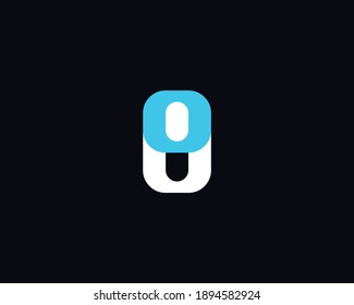 creative OU letter logo design vector template