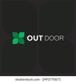 Creative OUT DOOR business logo with leaf