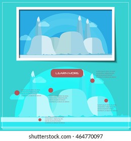 Creative outdoor landing page web site design vector illustration