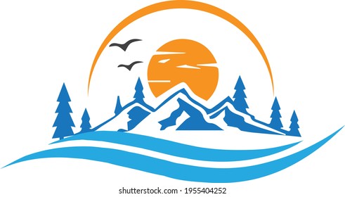 creative outdoor logo vector design