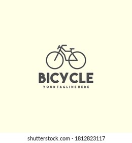 Creative outline bicycle logo design