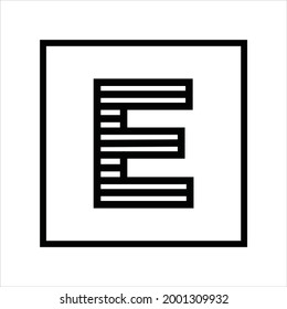 creative outline letter E logo design vector template