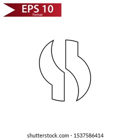 Creative outline logo is a simple logo, compatible for any company.