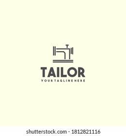 Creative outline sewing logo design