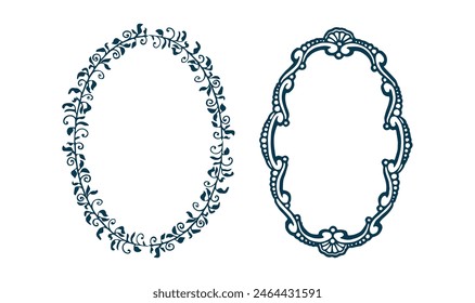 Creative Oval Decorative Border Frame.eps