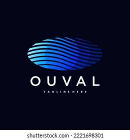 creative oval logo design template