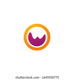 creative OW for orange wine logo design