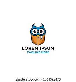 Creative owl academy school vector logo template.