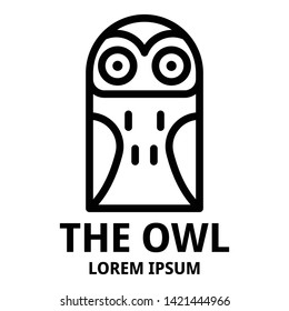 Creative owl icon. Outline creative owl vector icon for web design isolated on white background
