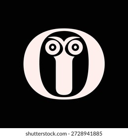 Creative Owl Lettermark Logo Design: A Unique Vector Illustration for Branding and Identity, Perfect for Businesses and Organizations