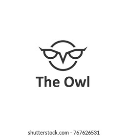 Creative owl. Vector logo template