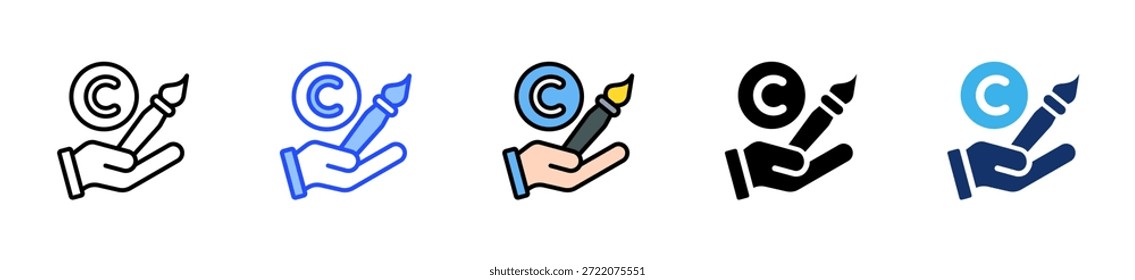 Colección de íconos de propiedad creativa con varios estilos