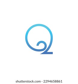 creative oxygen O2 logo vector design