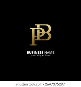 Creative P and B Letter Logo, Luxury Monogram Design.