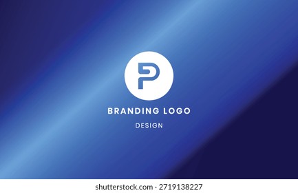 Logotipo creativo de la letra de P con el fondo abstracto del gradiente .