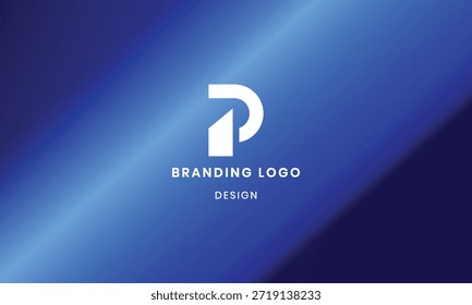 Kreatives P-Buchstaben-Logo mit abstraktem Farbverlauf-Hintergrund .