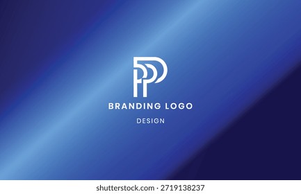 Logotipo creativo de la letra de P con el fondo abstracto del gradiente .
