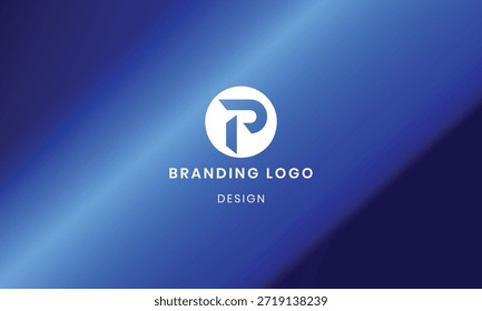Logotipo creativo de la letra de P con el fondo abstracto del gradiente .
