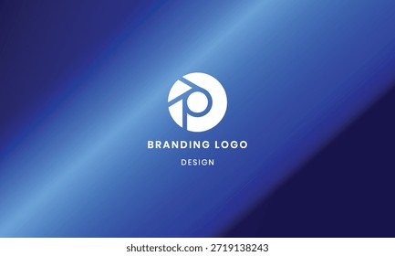 Logotipo creativo de la letra de P con el fondo abstracto del gradiente .