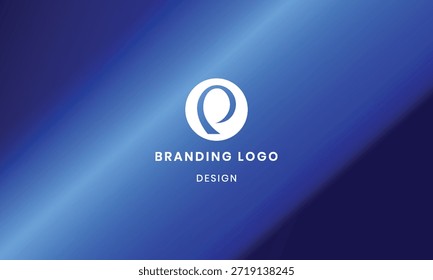 Logotipo creativo de la letra de P con el fondo abstracto del gradiente .